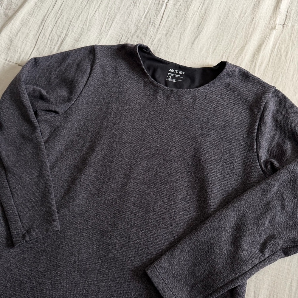Arc’Teryx Laina Sweater Antenna Heather Purple Womens Large Technical Base Layer